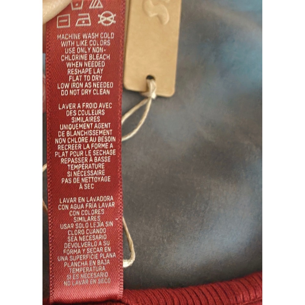 SKIMS Soft Lounge Rib Long Sleeve Crop Top Brick Red Size M NEW - Picture 6 of 10